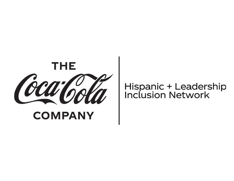 The Coca-Cola Comapny Hispanic Leadership Inclusion Netlork black and white logo